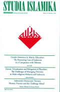 STUDIA ISLAMIKA  - Indonesian Jurnal for Islamic Studies: Volume 19, Number 3, 2012